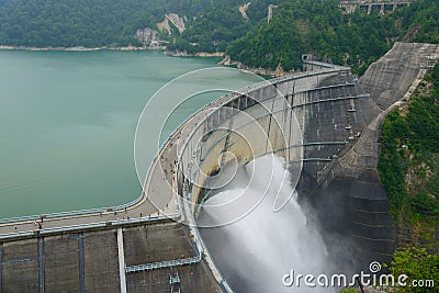 Kurobe dam in Toyama, Japan Stock Photo