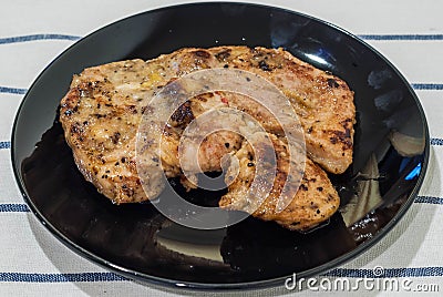 Kurobuta Pork Steak Stock Photo