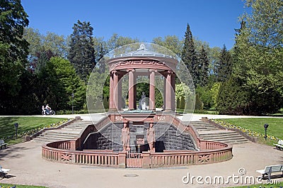 Kurpark Water Fountain Stock Photo