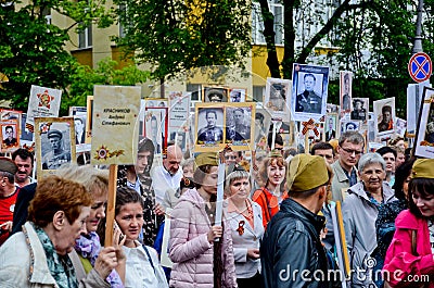 Kursk, Russia 09/05/2019: annual Victory Parade. Editorial Stock Photo