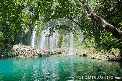 Kursunlu Waterfall, Antalya (Turkey) Stock Photo