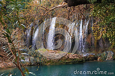 Kursunlu Waterfall View Stock Photo