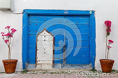 Doorway on the trade touristic street Editorial Stock Photo