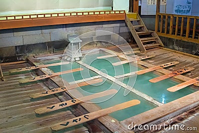 Kusatsu Onsen is one of Japan most famous hot spring resorts Editorial Stock Photo