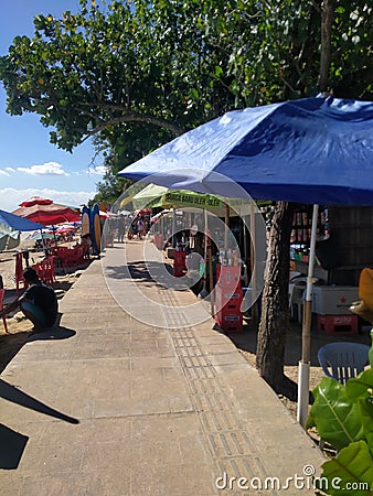 Kuta Beach Badung Bali Indonesia many who visit Editorial Stock Photo