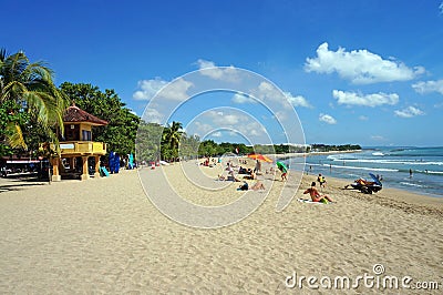 Kuta Beach in Bali Stock Photo