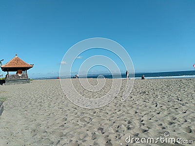 kuta beach is very quiet during the pandemic Stock Photo