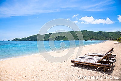 Kuta sand beach, Lombok, Indonesia Stock Photo