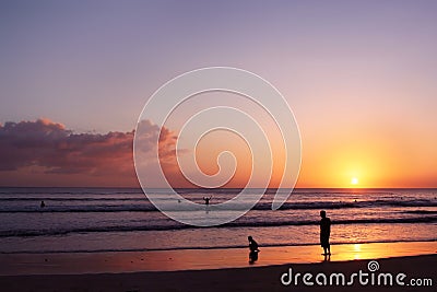 Kuta Sunset Stock Photo