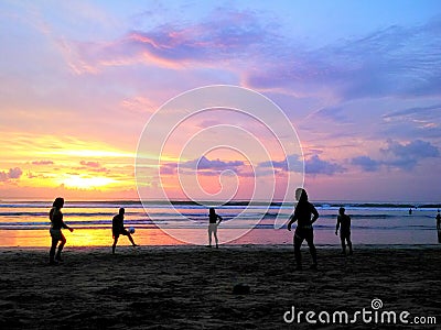 Kuta Sunset Stock Photo