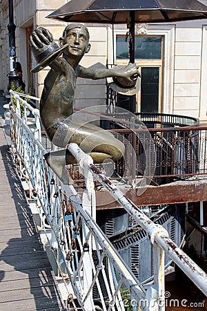 Sculpture of boy in Kutaisi, Georgia Editorial Stock Photo