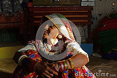 Kutch Tribal Woman Editorial Stock Photo