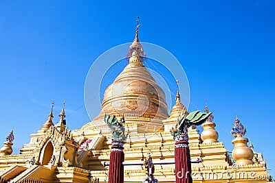 Kuthodaw Temple in Mandalay, Myanmar Stock Photo