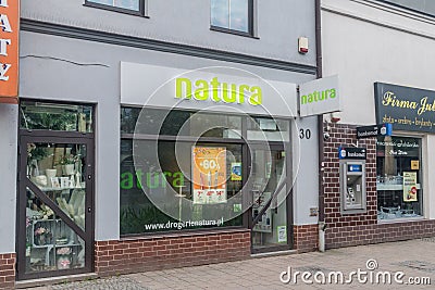 Natura drugstore in Kutno Editorial Stock Photo