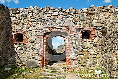 Kuusisto castle ruins at sunny summer day in Kaarina, Finland Stock Photo