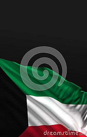 Kuwait 3D flag 3D rendering Stock Photo