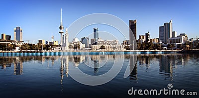 Kuwait: Skyline of Kuwait Stock Photo