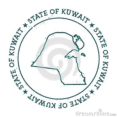 Kuwait vector map. Vector Illustration