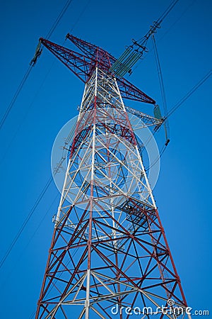 750 kV power line support Stock Photo