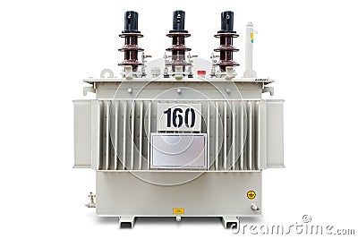 160 kVA Oil immersed transformer Stock Photo
