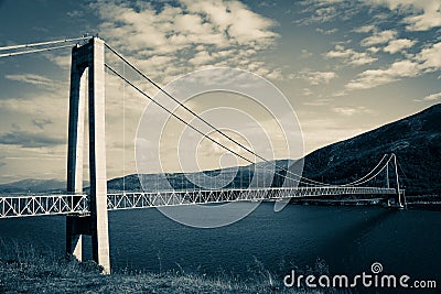 Kvalsund Bridge Stock Photo