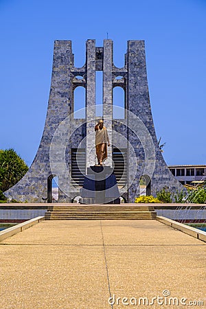 Kwame Nkrumah Mausoleum and statue Editorial Stock Photo