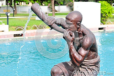 Kwame Nkrumah Memorial Park Fountain Editorial Stock Photo