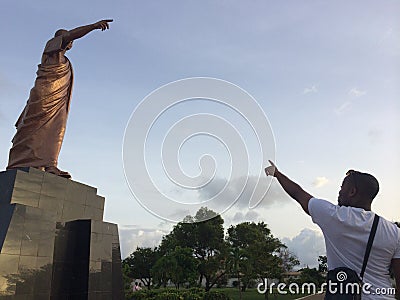 Kwame Nkrumah Statue, Accra Ghana Editorial Stock Photo