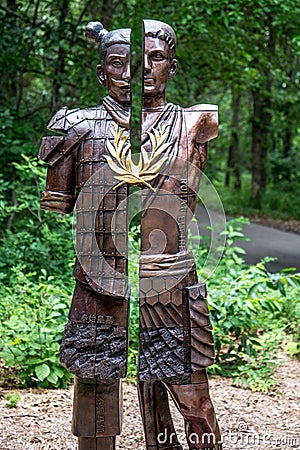 Kwan Wu Statue Editorial Stock Photo