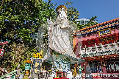 Kwun Yam Shrine in Located at the southeastern end of Repulse Bay Editorial Stock Photo