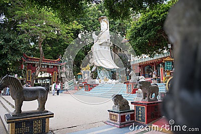 Kwun Yam Shrine at Tin Hau temple Editorial Stock Photo