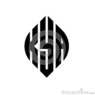 KYA circle letter logo design with circle and ellipse shape. KYA ellipse letters with typographic style. The three initials form a Vector Illustration