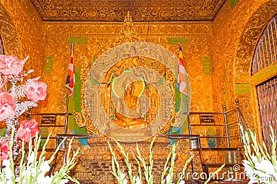 Kyaikhto, Myanmar - February 22, 2014: Kyaikpawlaw Buddha Image Editorial Stock Photo