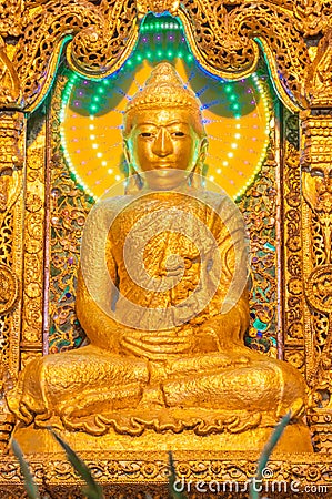 Kyaikhto, Myanmar - February 22, 2014: Kyaikpawlaw Buddha Image Stock Photo