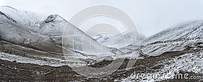 Kyang-la Pass between Nam Tso Lake and Yamdrok-tso Lake. Damxung County, Lhasa, Tibet Stock Photo