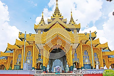 Kyauk Taw Gyi Pagoda, Yangon, Myanmar Editorial Stock Photo