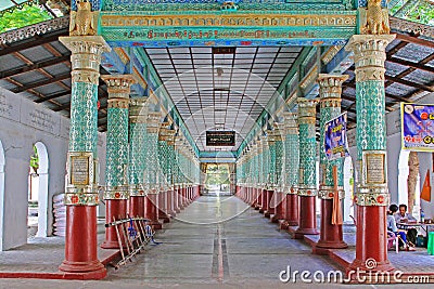 Kyauktawgyi Buddha Temple, Mandalay, Myanmar Editorial Stock Photo