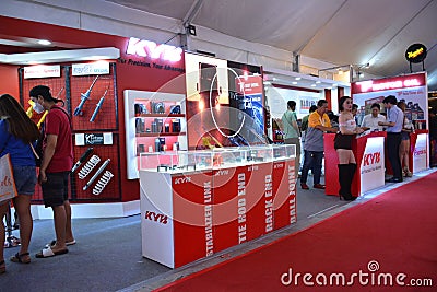 Kyb booth at Manila International Auto Show in Pasay, Philippines Editorial Stock Photo