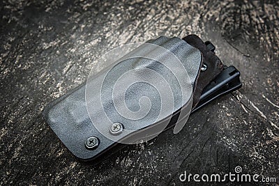 Kydex holster for pistol Stock Photo