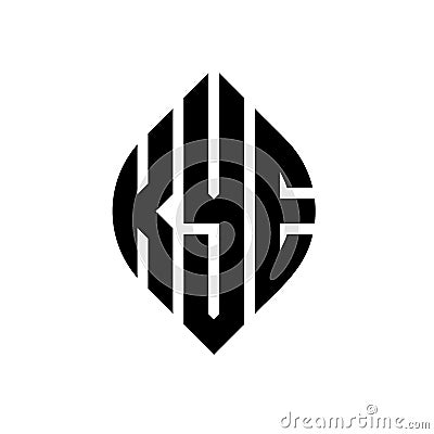 KYE circle letter logo design with circle and ellipse shape. KYE ellipse letters with typographic style. The three initials form a Vector Illustration