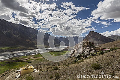 Kye monastery or ki monastery Stock Photo