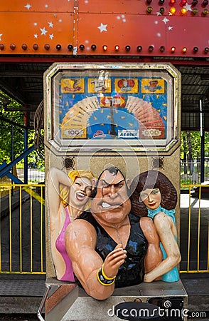 Arm wrestling machine Editorial Stock Photo