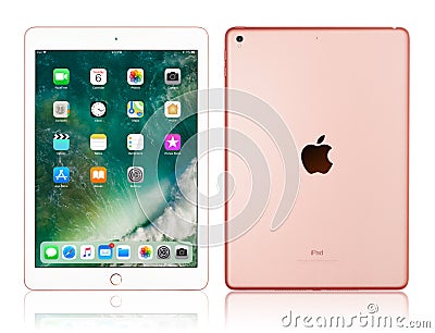 Apple iPad Pro Rose Gold Editorial Stock Photo