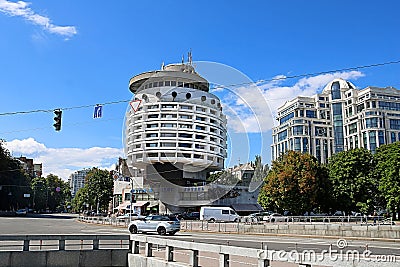 Salut Hotel in the center of the city Kyiv, Ukraine Editorial Stock Photo