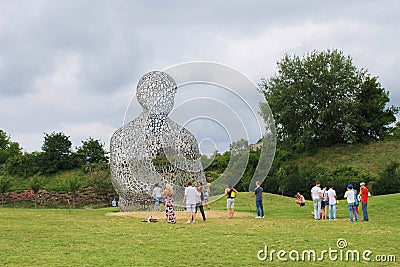 Kyiv Sculpture Project. House of knowledge by Jaume Plensa, Kyiv, Ukraine Editorial Stock Photo