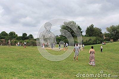 Kyiv Sculpture Project. House of knowledge by Jaume Plensa, Kyiv, Ukraine Editorial Stock Photo