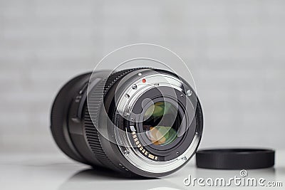 KYIV, UKRAINE - June 15, 2017: Sigma 18-35mm f / 1.8 DC HSM lens for Canon EF. Bayonet Editorial Stock Photo