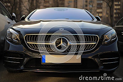 Front view luxury car Mercedes-Benz CLA class Editorial Stock Photo