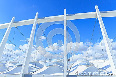 The roof of the Olympic Stadium in Kiev Editorial Stock Photo