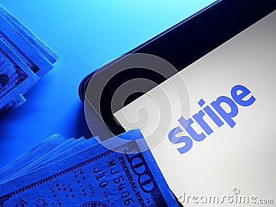 KYIV, UKRAINE - May 04, 2022. Logo of Stripe Payment Processing Platform. Editorial Stock Photo